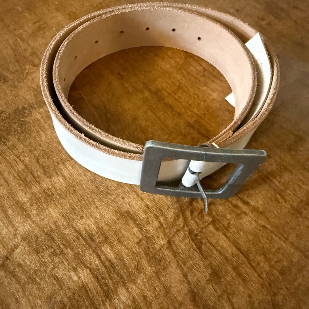 Women’s cream Free People Leather Belt